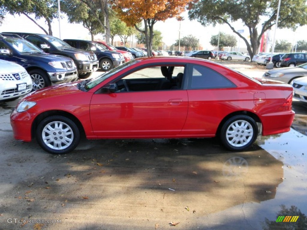 2005 Civic LX Coupe - Rallye Red / Black photo #5