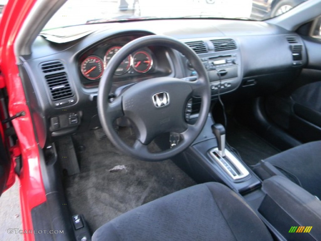 2005 Civic LX Coupe - Rallye Red / Black photo #9