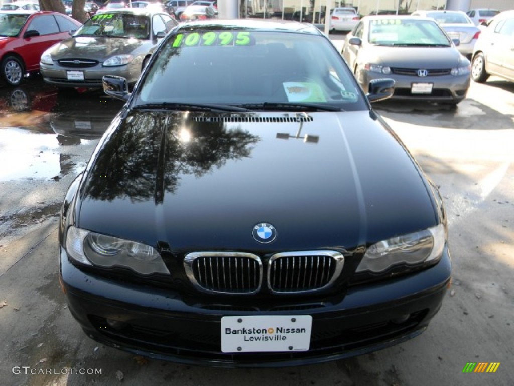 2001 3 Series 330i Coupe - Jet Black / Black photo #2