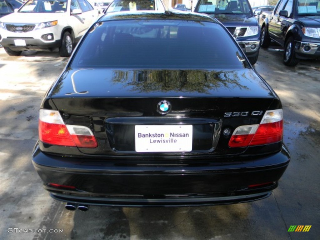 2001 3 Series 330i Coupe - Jet Black / Black photo #4