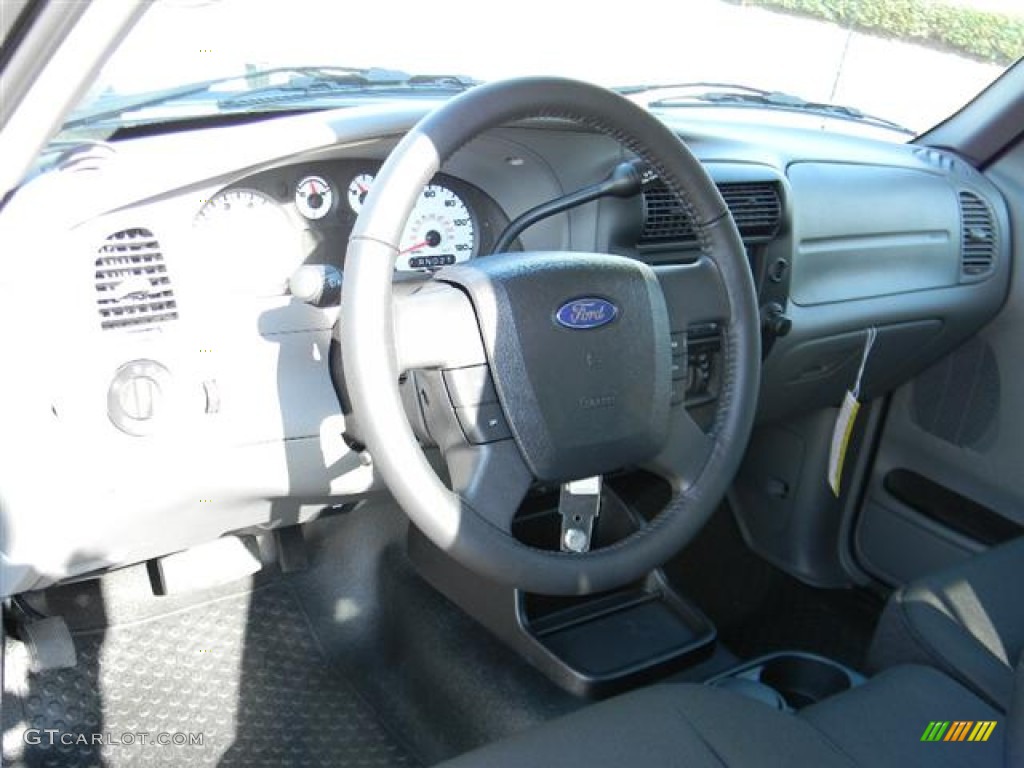 2011 Ford Ranger Sport SuperCab Medium Dark Flint Steering Wheel Photo #58696343