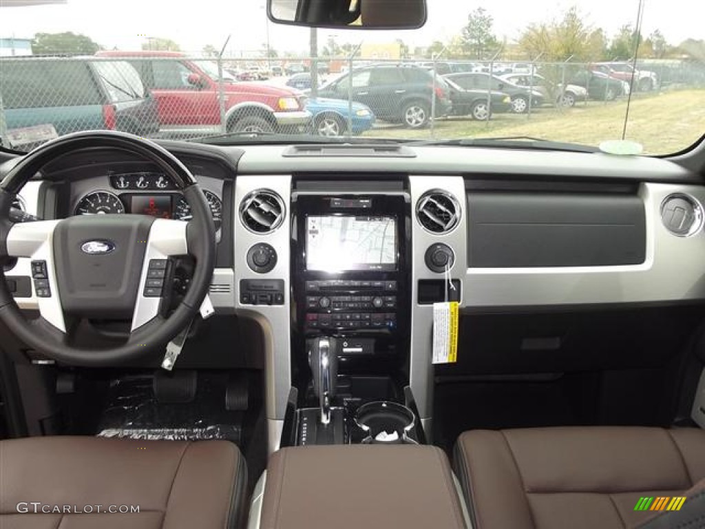 2012 Ford F150 Platinum SuperCrew 4x4 Platinum Sienna Brown/Black Leather Dashboard Photo #58696997