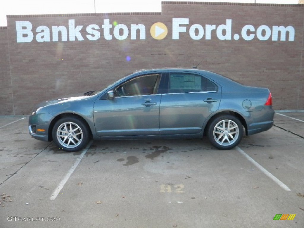 2012 Fusion SEL - Steel Blue Metallic / Medium Light Stone photo #5