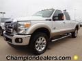 2012 White Platinum Metallic Tri-Coat Ford F250 Super Duty Lariat Crew Cab 4x4  photo #1