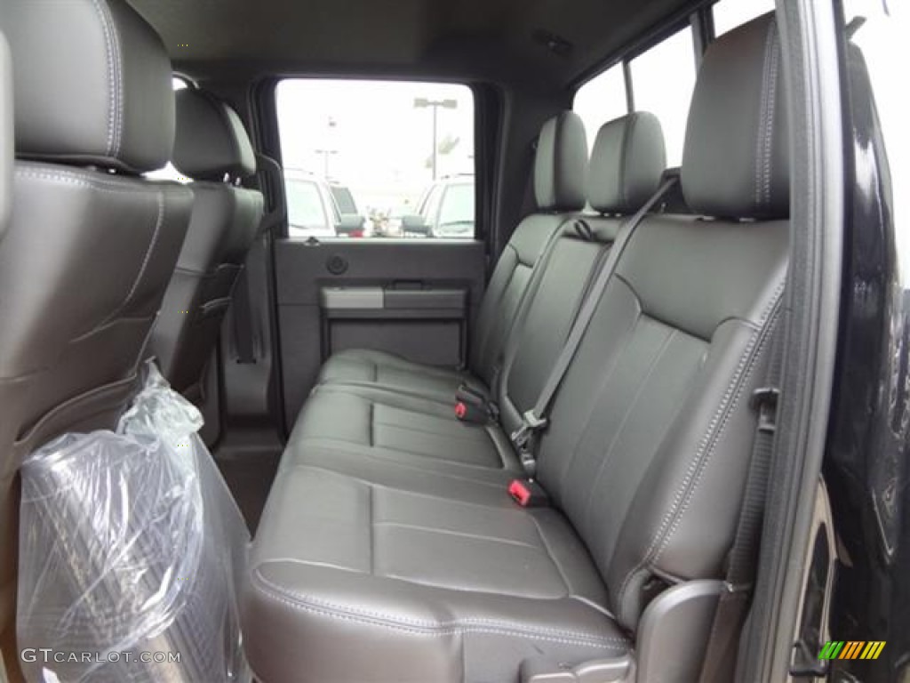 Black Interior 2012 Ford F250 Super Duty Lariat Crew Cab 4x4 Photo #58698317