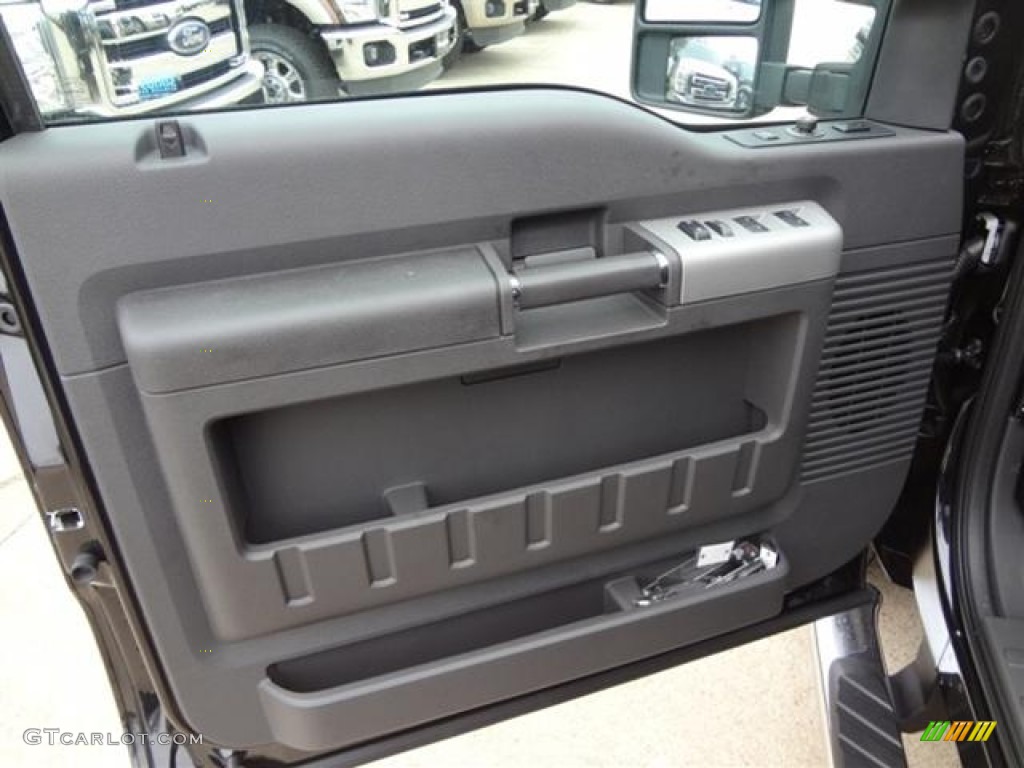 2012 Ford F250 Super Duty Lariat Crew Cab 4x4 Black Door Panel Photo #58698323