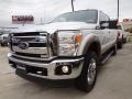 2012 White Platinum Metallic Tri-Coat Ford F250 Super Duty Lariat Crew Cab 4x4  photo #3