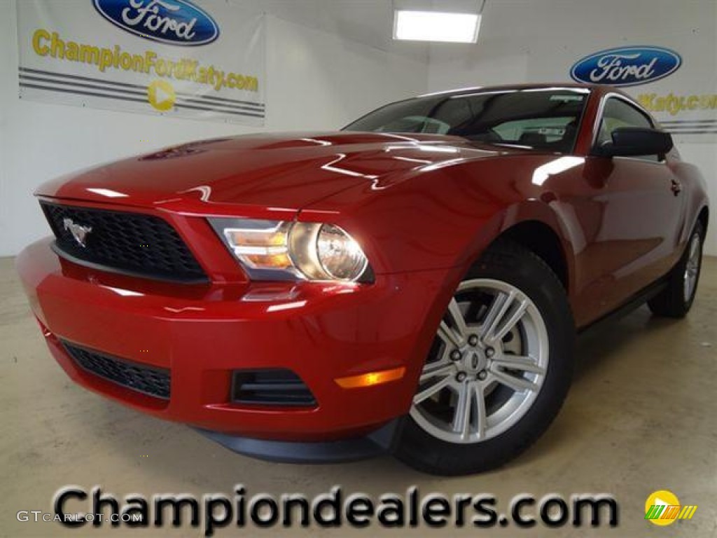 2012 Mustang V6 Coupe - Red Candy Metallic / Charcoal Black photo #1