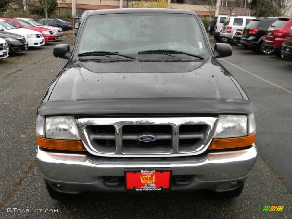 1999 Ranger XLT Extended Cab 4x4 - Black Clearcoat / Medium Graphite photo #3