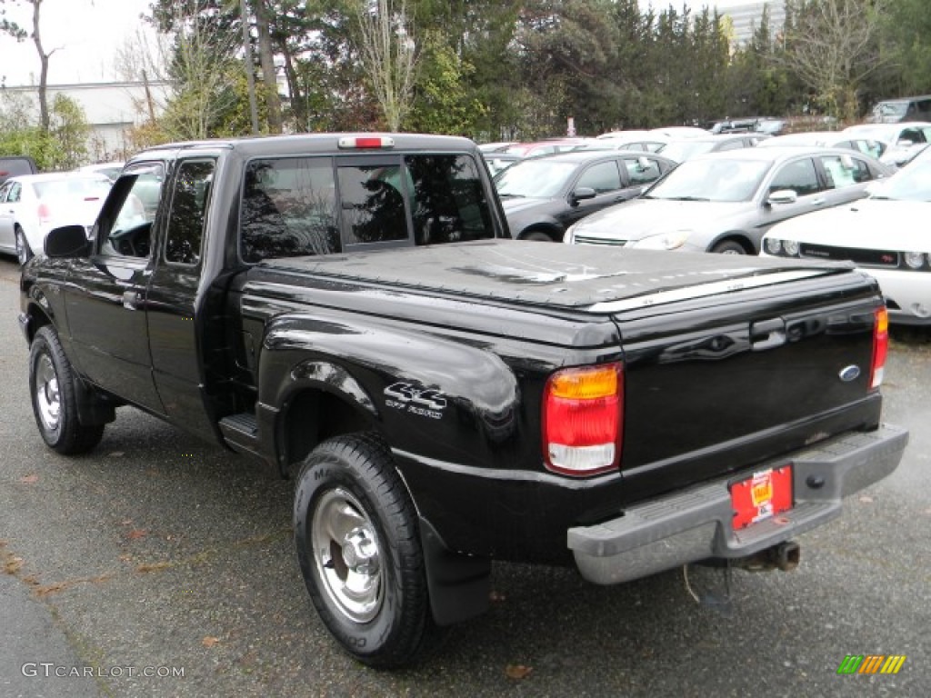 1999 Ranger XLT Extended Cab 4x4 - Black Clearcoat / Medium Graphite photo #4