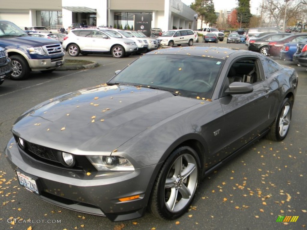2010 Mustang GT Premium Coupe - Sterling Grey Metallic / Charcoal Black/Cashmere photo #1