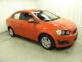 2012 Inferno Orange Metallic Chevrolet Sonic LT Sedan  photo #1