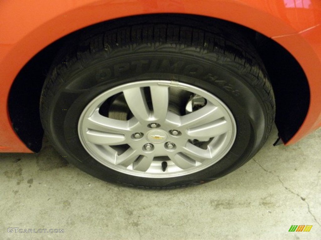 2012 Sonic LT Sedan - Inferno Orange Metallic / Jet Black/Dark Titanium photo #5