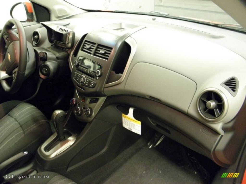 2012 Sonic LT Sedan - Inferno Orange Metallic / Jet Black/Dark Titanium photo #7