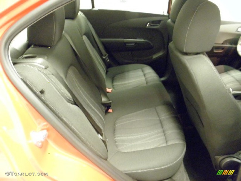 2012 Sonic LT Sedan - Inferno Orange Metallic / Jet Black/Dark Titanium photo #10