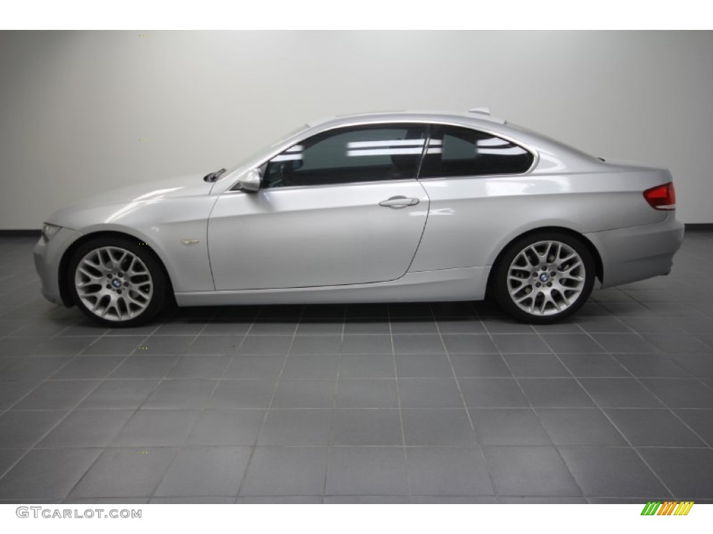 2007 3 Series 328i Coupe - Titanium Silver Metallic / Black photo #2