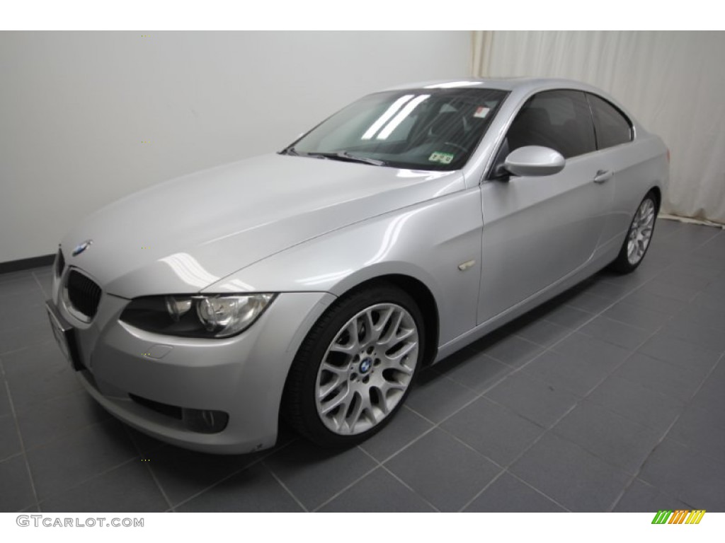 2007 3 Series 328i Coupe - Titanium Silver Metallic / Black photo #4