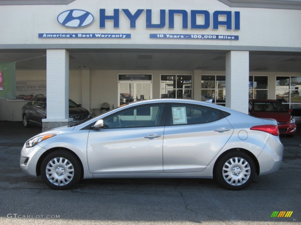 2011 Elantra GLS - Shimmering Silver Metallic / Gray photo #1