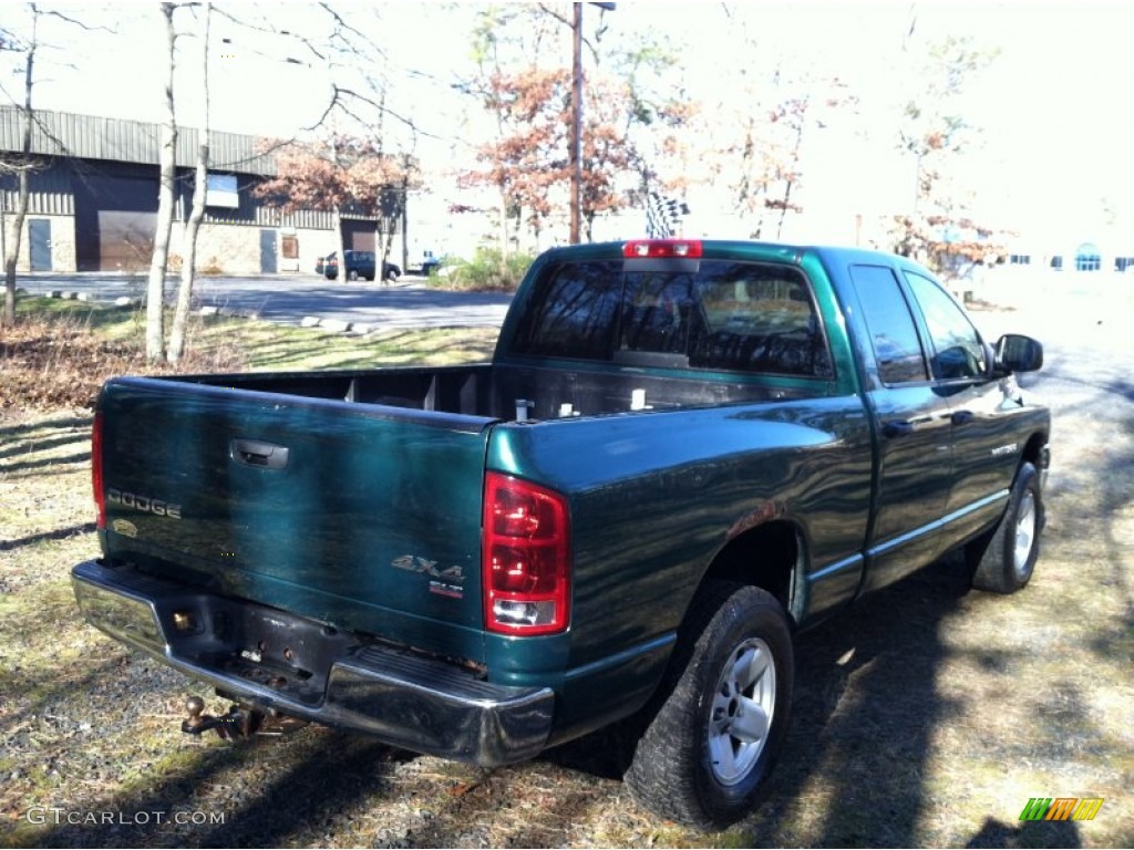 2003 Ram 1500 SLT Quad Cab 4x4 - Timberline Green Pearl / Dark Slate Gray photo #7