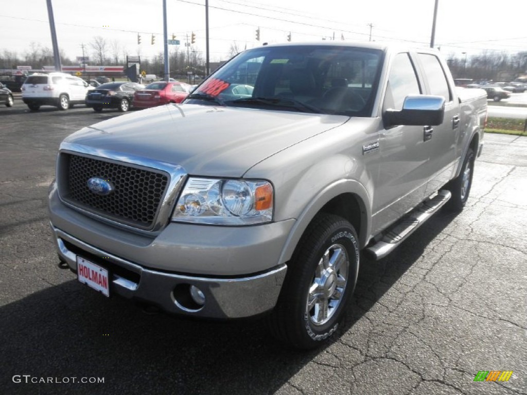 2006 F150 Lariat SuperCrew 4x4 - Silver Metallic / Black photo #3