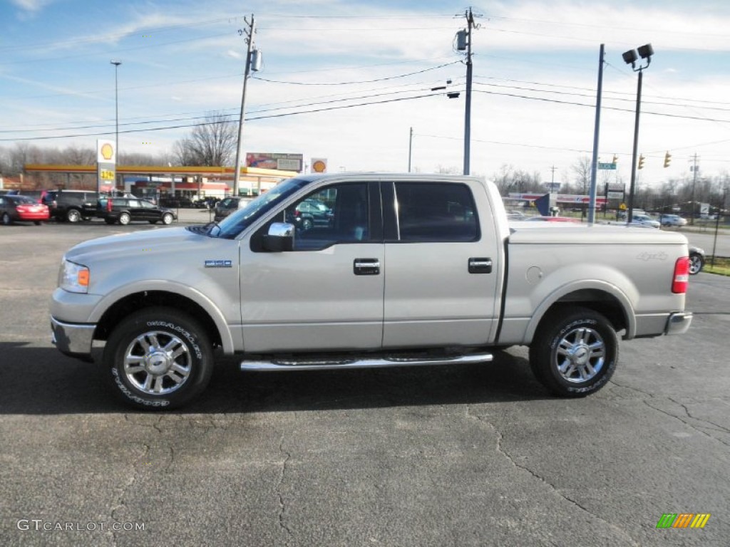 2006 F150 Lariat SuperCrew 4x4 - Silver Metallic / Black photo #4