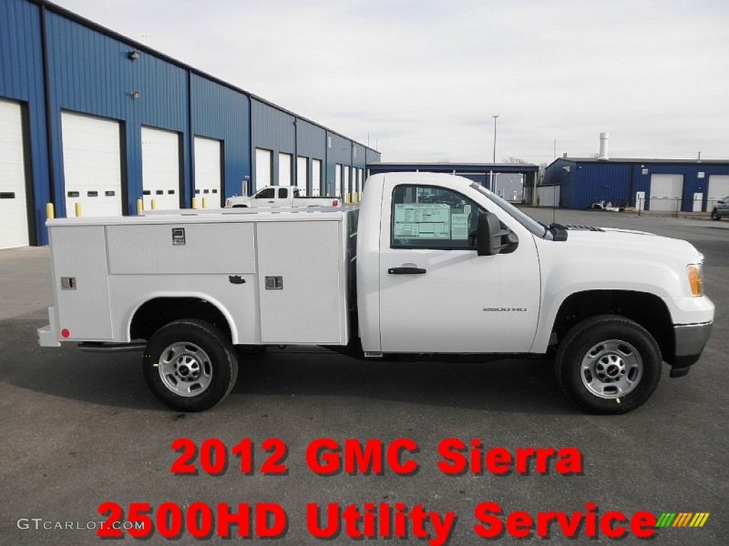 2012 Sierra 2500HD Regular Cab Utility Truck - Summit White / Dark Titanium photo #1