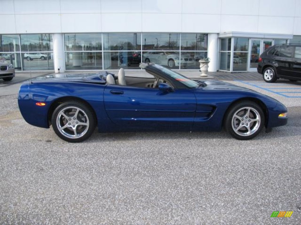 2004 Corvette Convertible - LeMans Blue Metallic / Light Gray photo #2