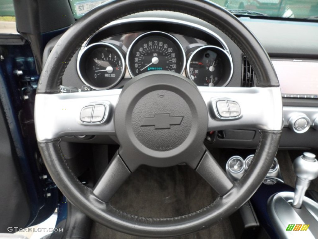 2005 Chevrolet SSR Standard SSR Model Ebony Black Steering Wheel Photo #58709178