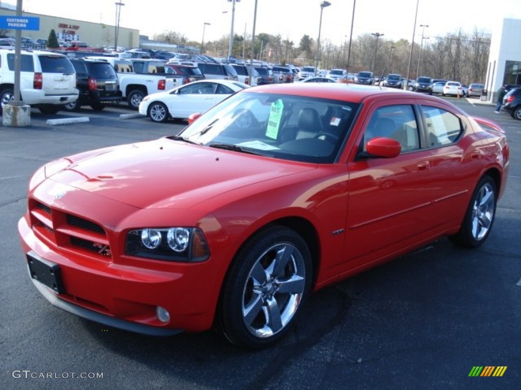2008 Charger R/T - TorRed / Dark Slate Gray photo #3