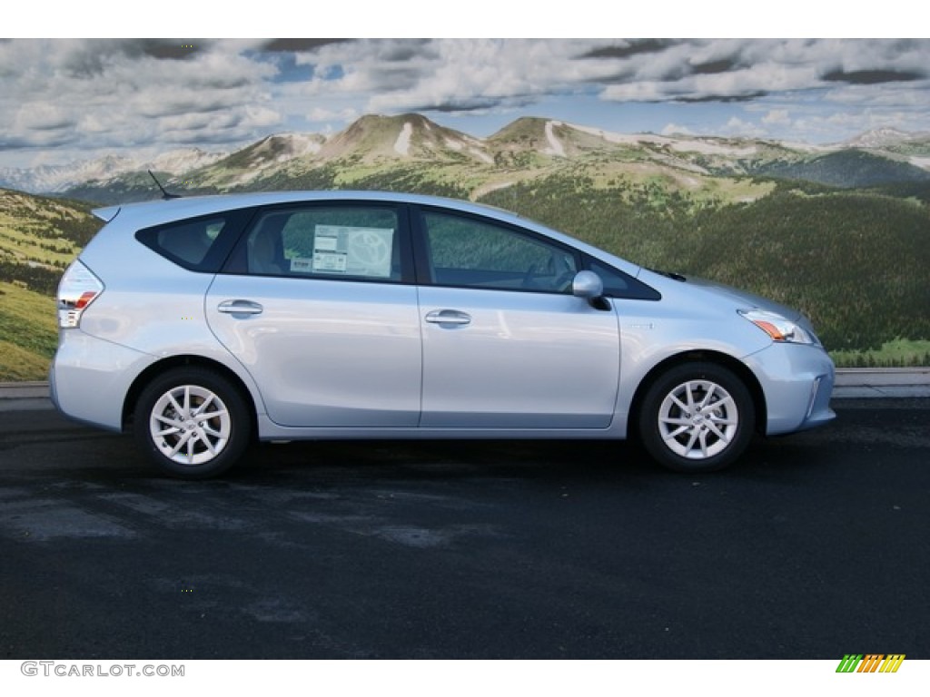 2012 Prius v Three Hybrid - Clear Sky Blue Metallic / Bisque photo #2