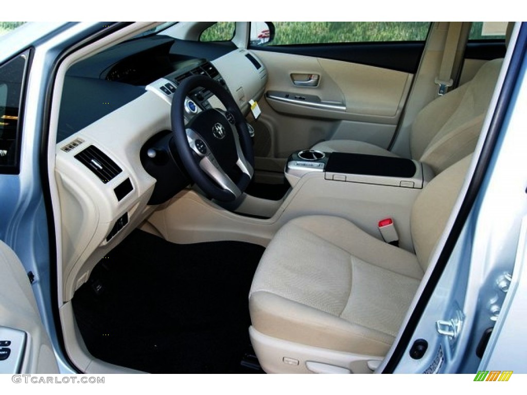 Bisque Interior 2012 Toyota Prius v Three Hybrid Photo #58714463