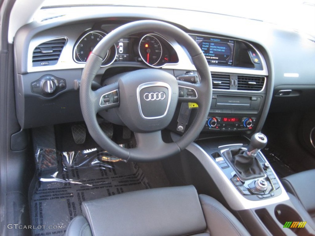 2010 Audi A5 2.0T quattro Coupe Black Dashboard Photo #58717304