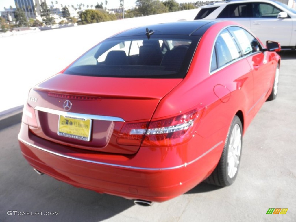 2012 E 350 Coupe - Mars Red / Black photo #4