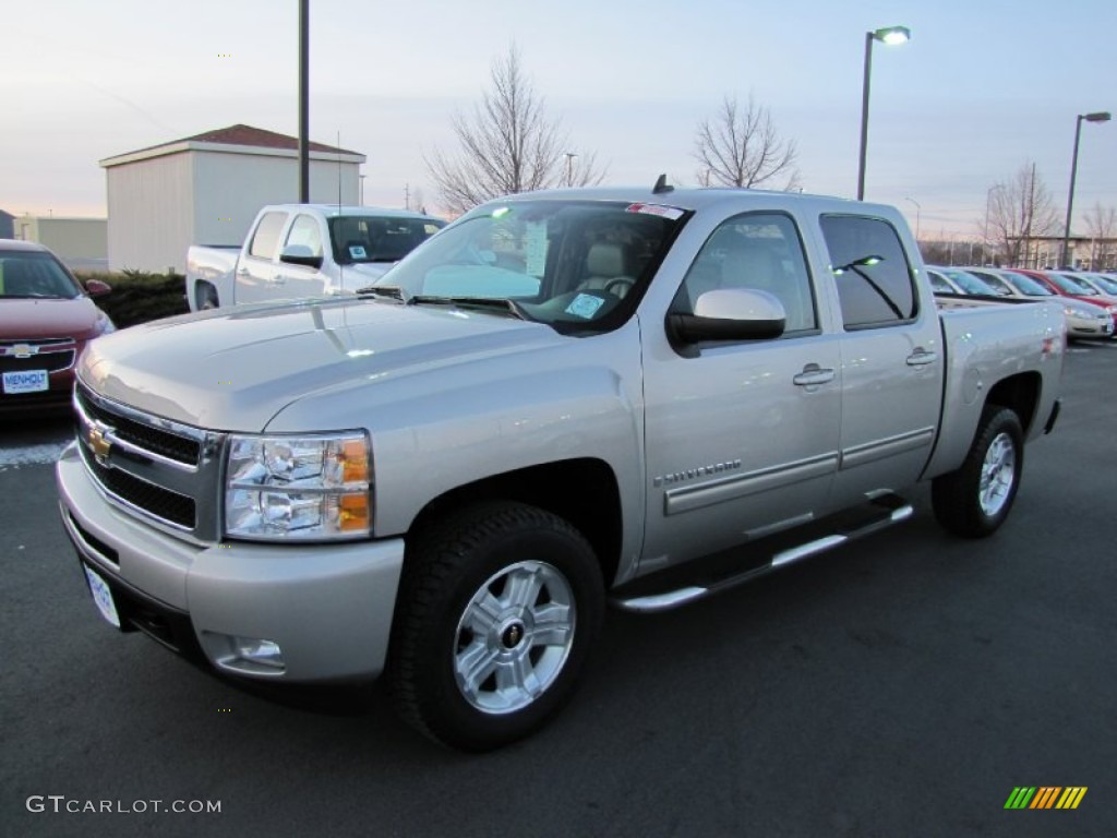 2009 Silverado 1500 LTZ Crew Cab 4x4 - Silver Birch Metallic / Light Titanium photo #3