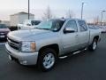 2009 Silver Birch Metallic Chevrolet Silverado 1500 LTZ Crew Cab 4x4  photo #3