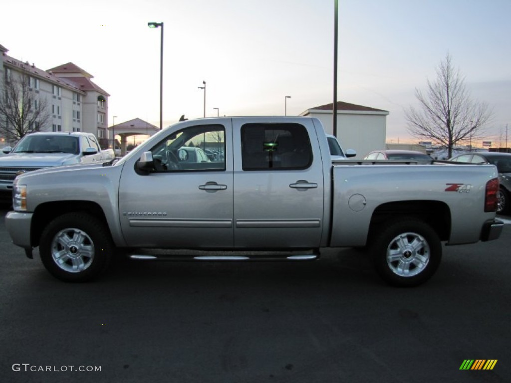 2009 Silverado 1500 LTZ Crew Cab 4x4 - Silver Birch Metallic / Light Titanium photo #4