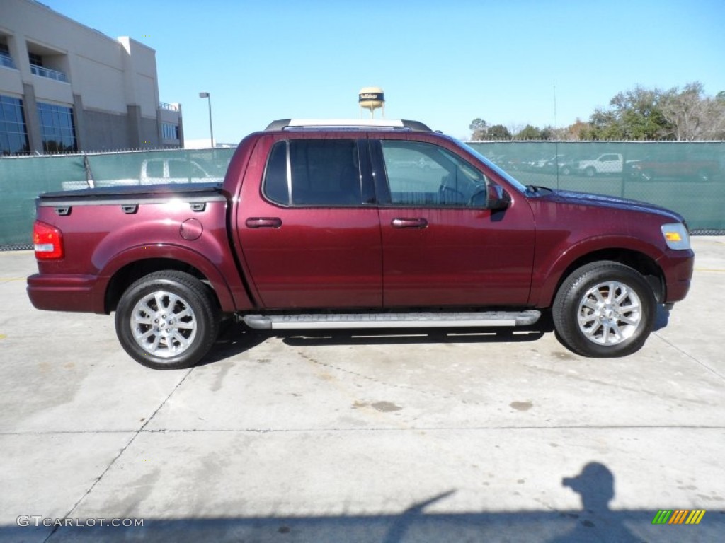 Dark Cherry Metallic 2007 Ford Explorer Sport Trac Limited Exterior Photo #58725954