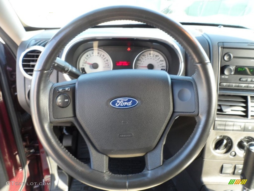 2007 Ford Explorer Sport Trac Limited Dark Charcoal Steering Wheel Photo #58726260