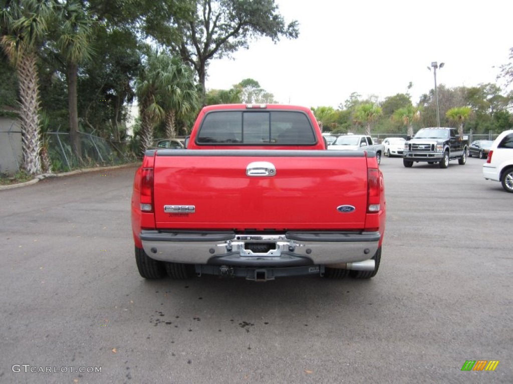 2006 F350 Super Duty Lariat Crew Cab Dually - Red Clearcoat / Tan photo #6
