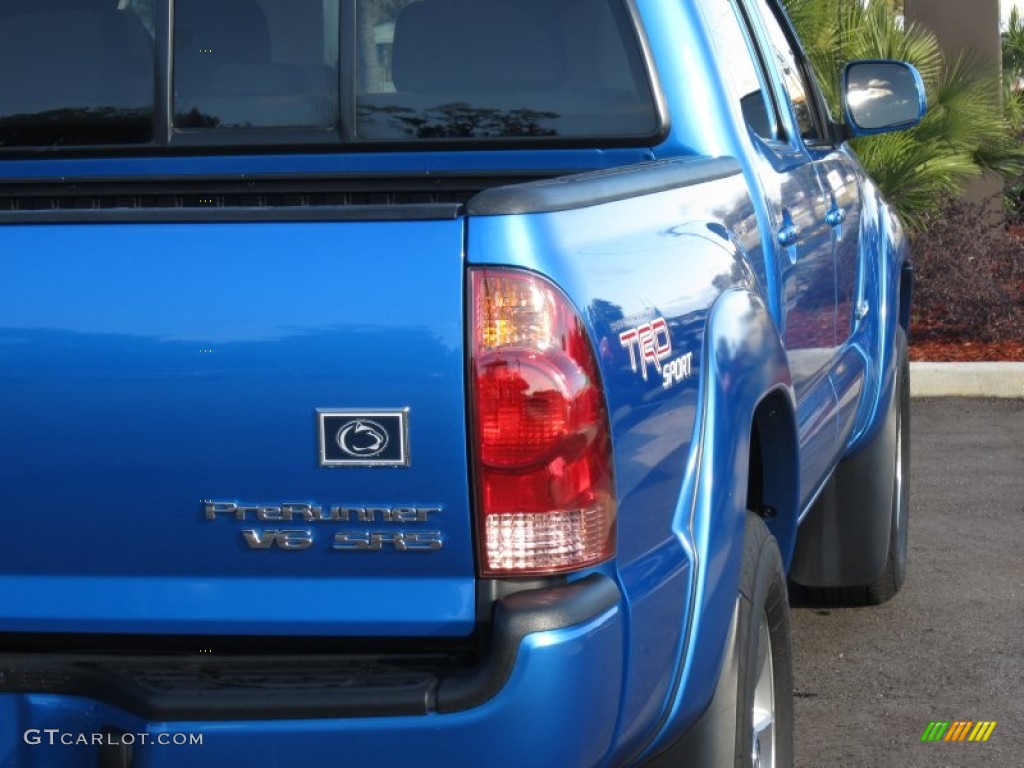 2008 Tacoma V6 PreRunner TRD Sport Double Cab - Speedway Blue / Graphite Gray photo #10