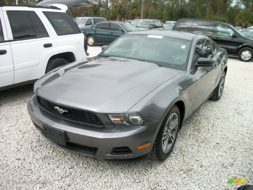 2010 Mustang V6 Premium Coupe - Sterling Grey Metallic / Stone photo #1
