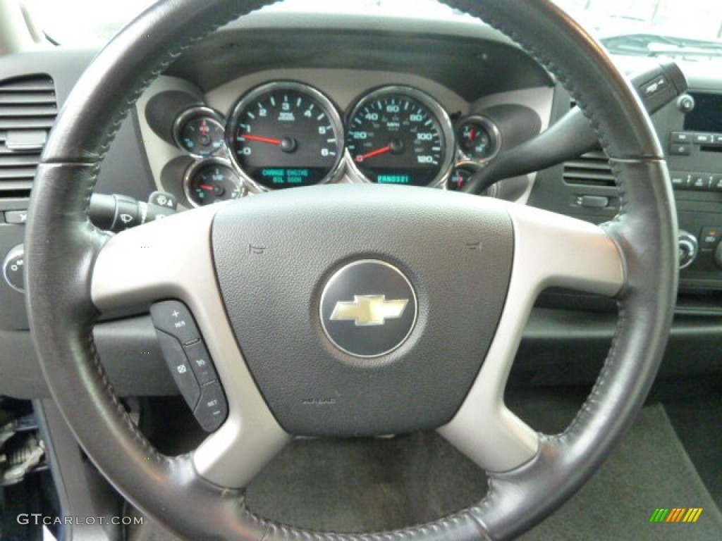 2008 Chevrolet Silverado 1500 LT Extended Cab 4x4 Ebony Steering Wheel Photo #58732278