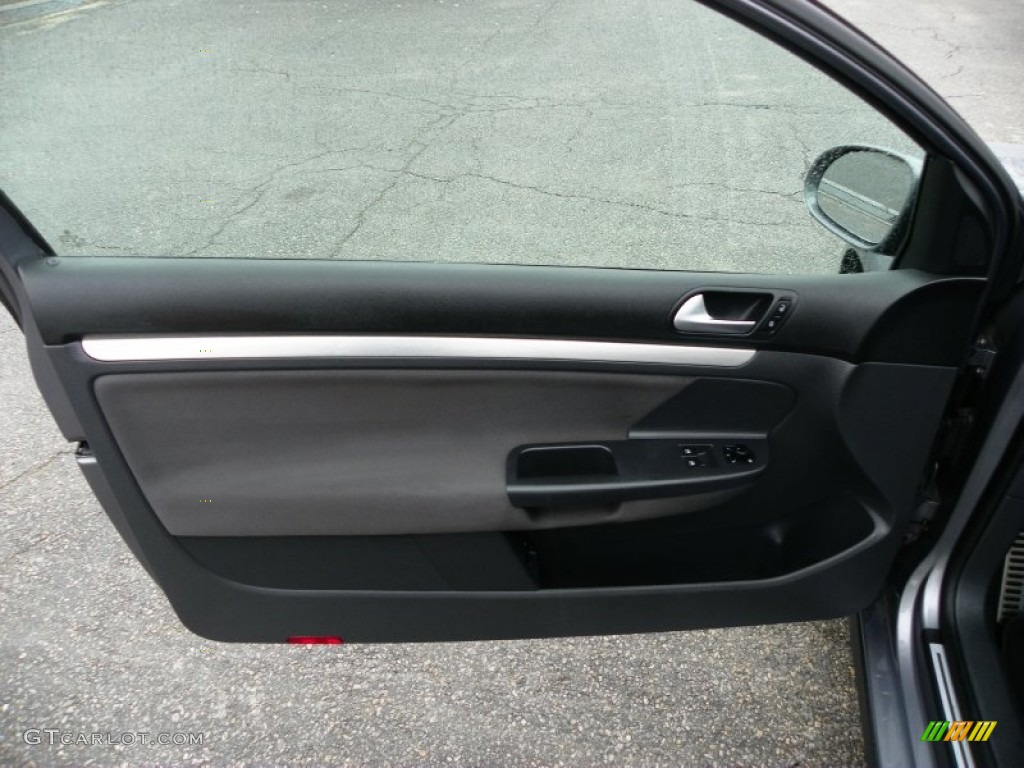 2009 Volkswagen GTI 2 Door Interlagos Black Cloth Door Panel Photo #58733208
