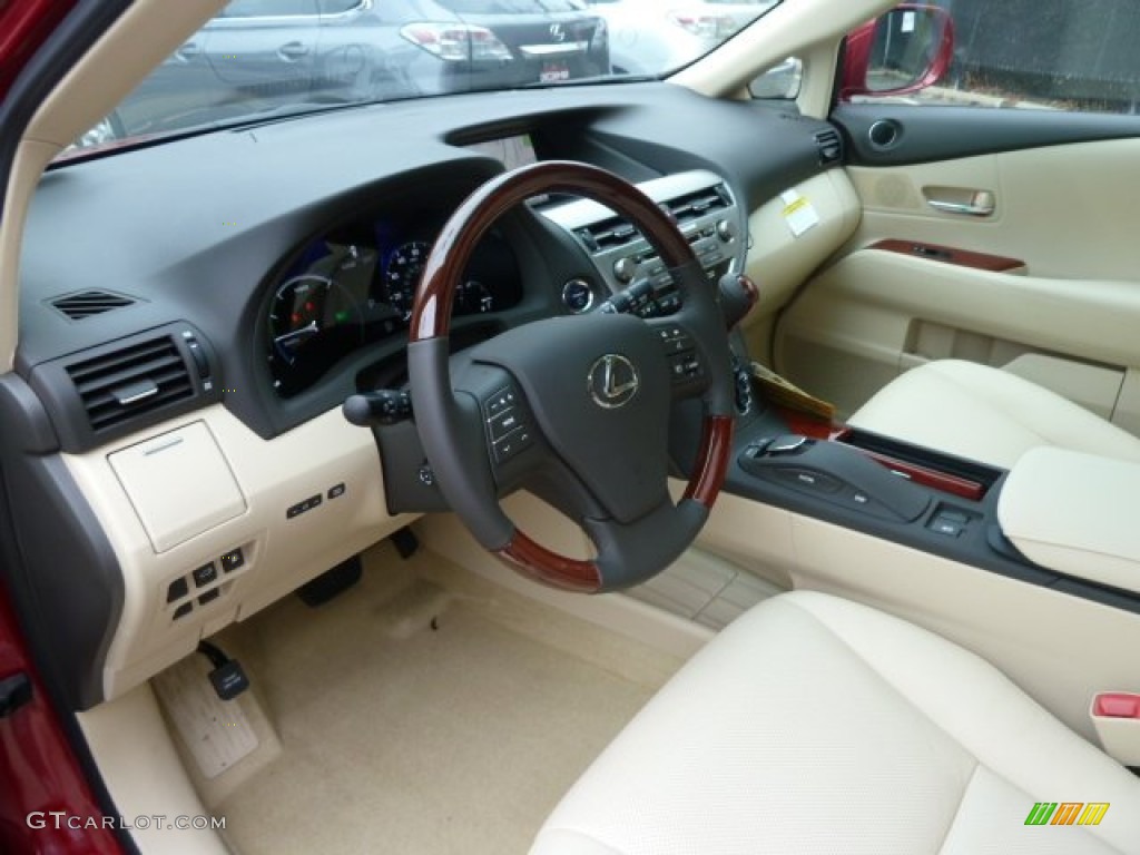 Parchment Interior 2012 Lexus RX 450h AWD Hybrid Photo #58733558