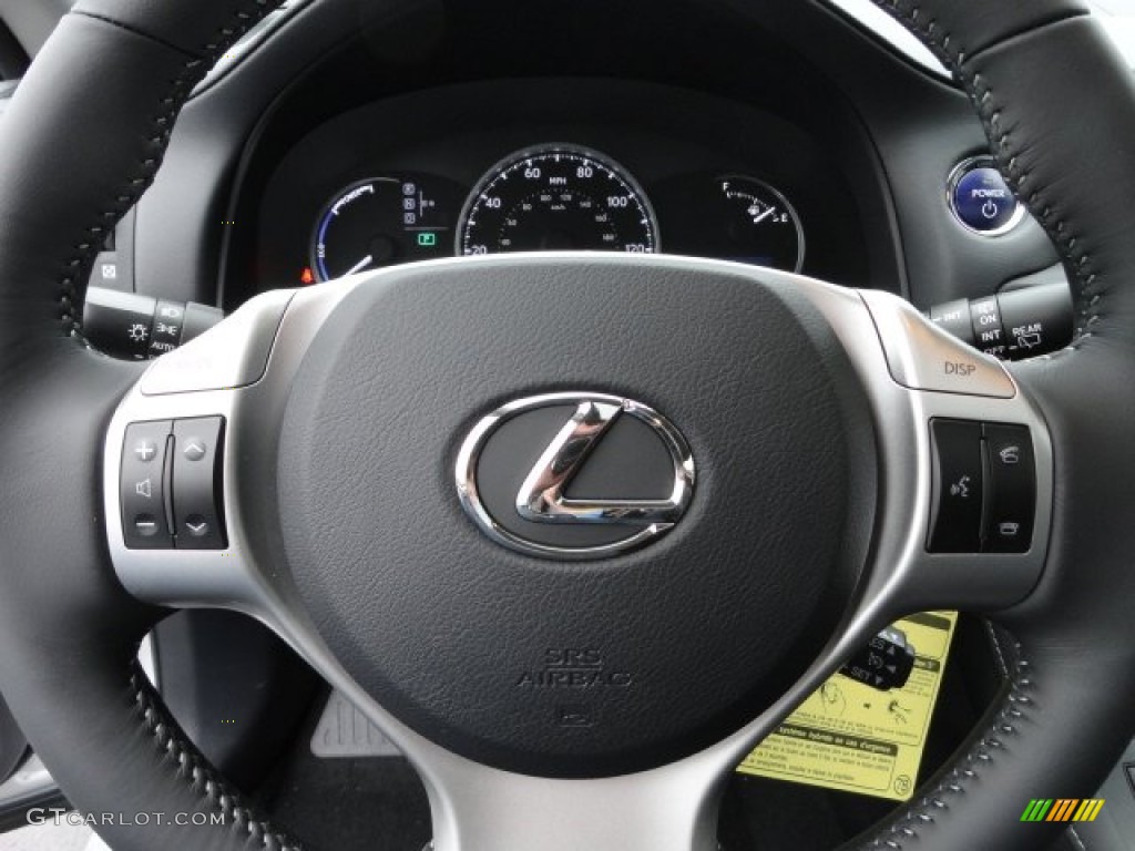 2012 Lexus CT 200h Hybrid Premium Black Steering Wheel Photo #58733765