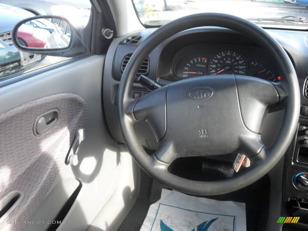 2002 Rio Sedan - Light Silver / Gray photo #14
