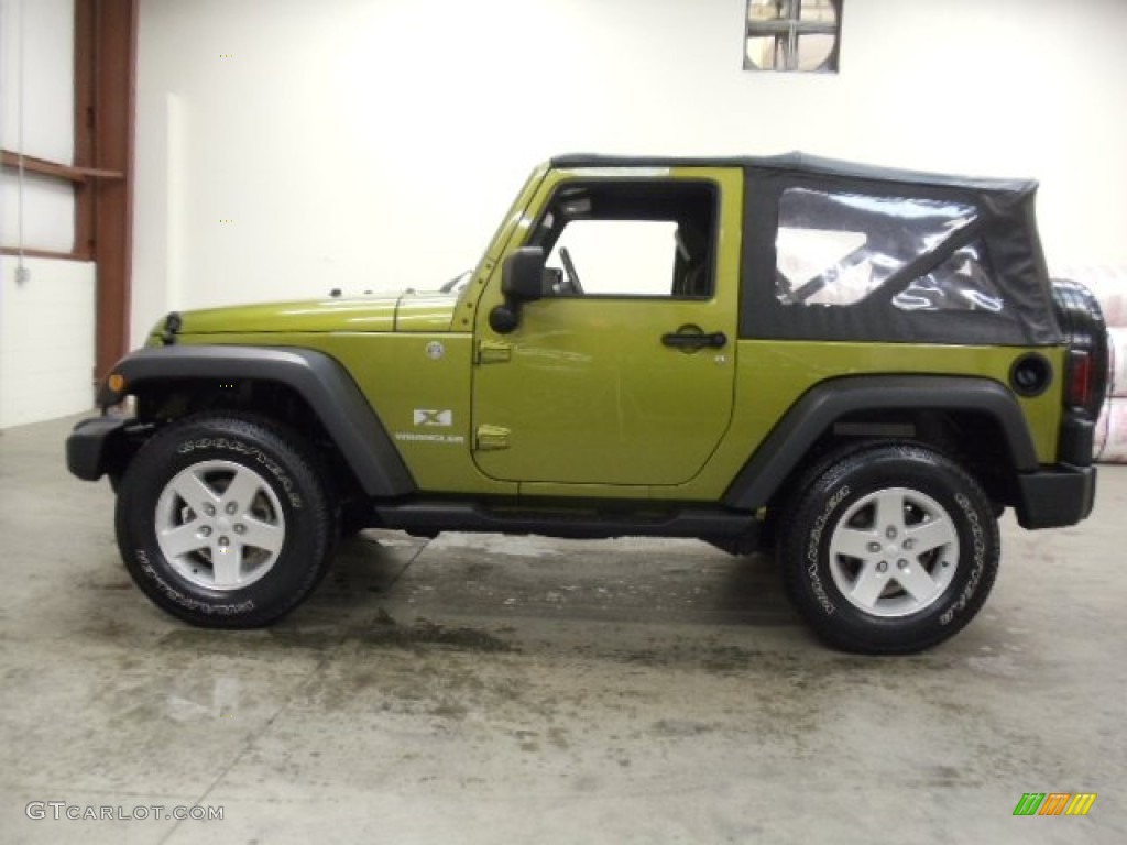 Rescue Green Metallic 2007 Jeep Wrangler X 4x4 Exterior Photo #58735330