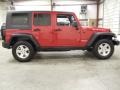 2007 Flame Red Jeep Wrangler Unlimited Rubicon 4x4  photo #6
