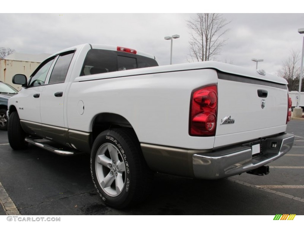 2008 Ram 1500 Big Horn Edition Quad Cab - Bright White / Khaki photo #2