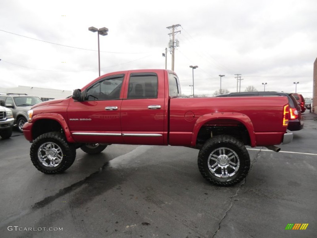 Inferno Red Crystal Pearl 2006 Dodge Ram 2500 Laramie Quad Cab 4x4 Exterior Photo #58736373